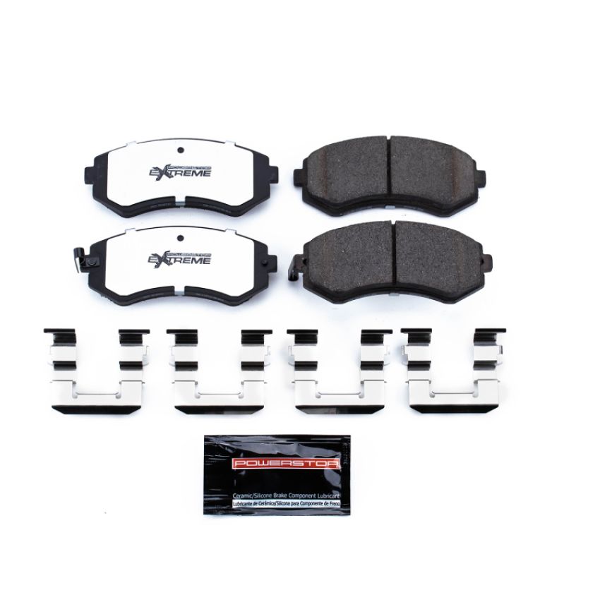 PowerStop Z26-422 PowerStop - Z26 Performance Carbon-Fiber Ceramic Brake Pads with Hardware Kit