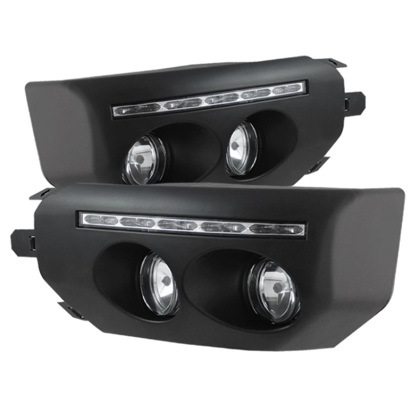 SPYDER 5075161 Fog Lights With LED Daytime Running Lights W/Switch - Black