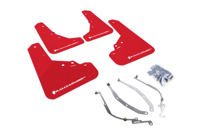 Rally Armor MF25-UR-RD/WH Red Mud Flap/White Logo