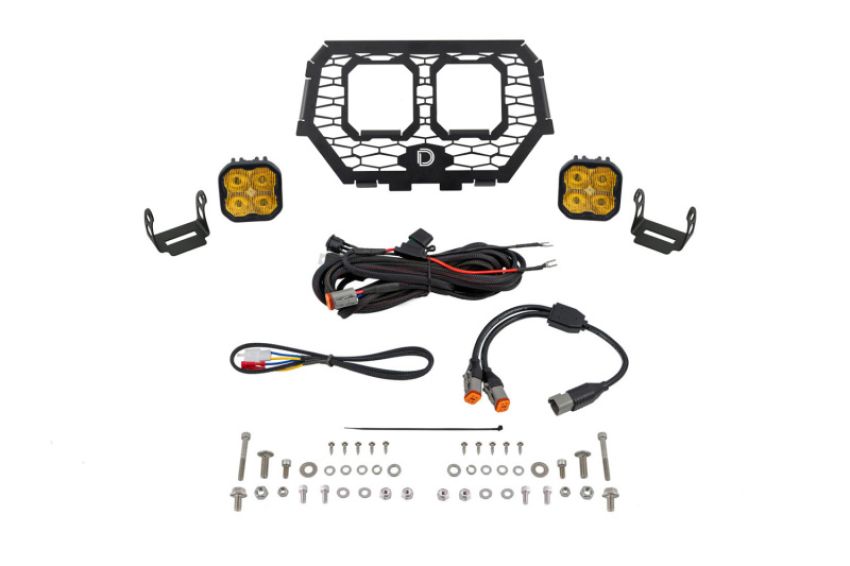 Diode Dynamics DD7862 14-18 Polaris RZR XP Stage Series LED Grille Kit - Pro Yellow Fog