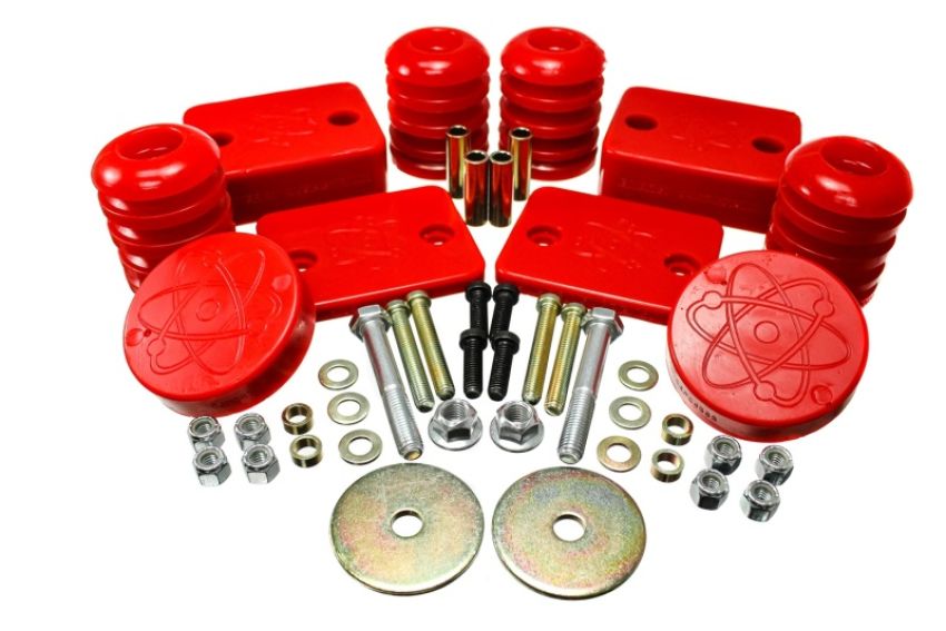 Energy Suspension 2.6115R 18-20 Jeep Wrangler JL Red Front Bump Stop Set (Set of 2)