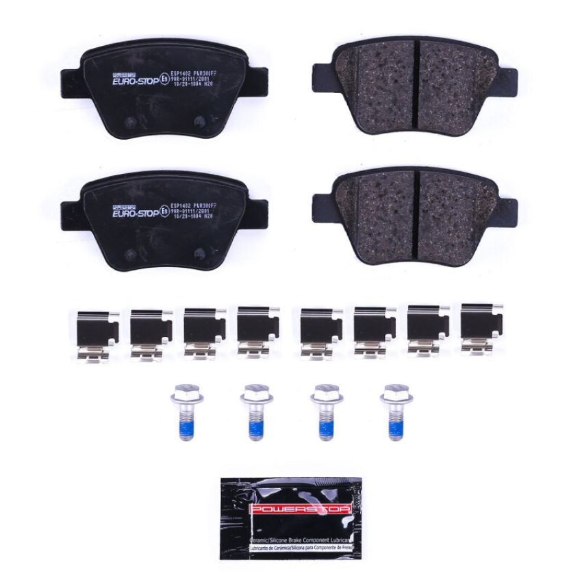 PowerStop ESP1402 EuroStop ECE-R90 Certified Brake Pad Set