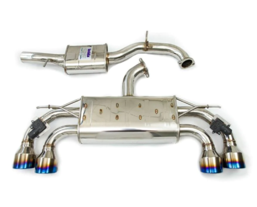 Invidia HS17GFR753V4RT 18-21 Volkswagen Golf MK7.5 Valved Q300 Rolled Titanium Tip Cat-Back Exhaust
