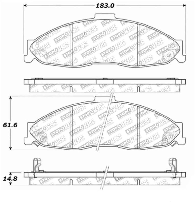 Stoptech 308.07490 Street Touring Brake Pads