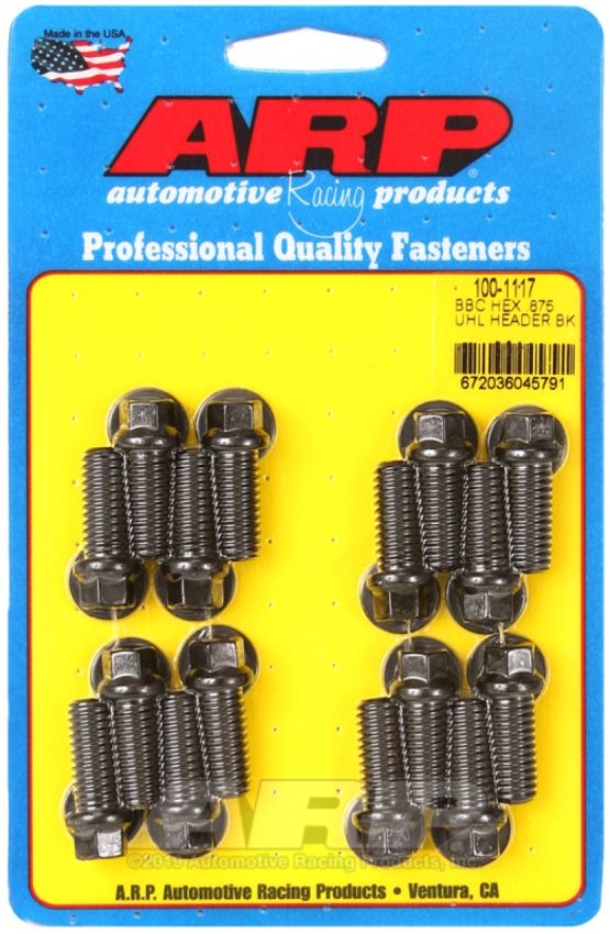 ARP ARP100-1117 Header Bolt Kit - 6pt. 3/8 x .875 UHL (16)