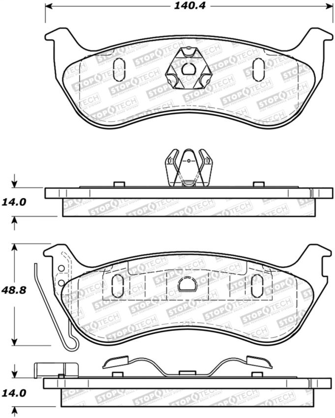 Stoptech 308.09641 Street Brake Pads
