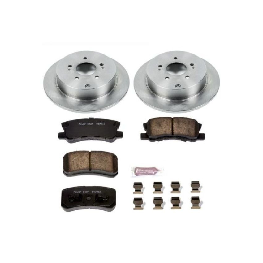PowerStop KOE5260 OE Stock Replacement Low-Dust Ceramic Brake Pad and Rotor Kit