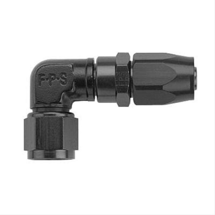 FRAGOLA FRG109106-BL #6 x 90 Low Profile Forged Hose End Black
