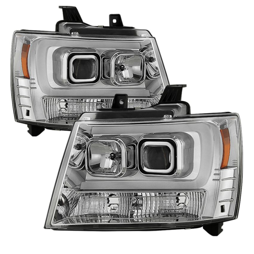 SPYDER 5082572 Projector Headlights - Version 2 - Light Bar DRL - Chrome