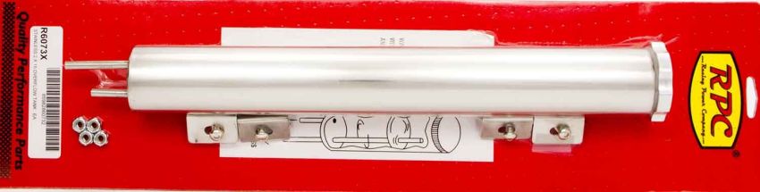 RACING POWER CO-PACKAGED RPCR6073X 15in Polished Stainless Overflow Tank