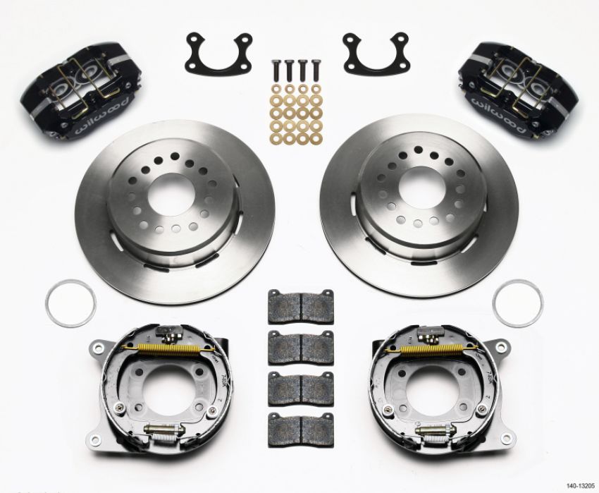 Wilwood 140-13205 Dynapro Dust-Boot P/S Park Brake Kit Small Ford 2.66in Offset