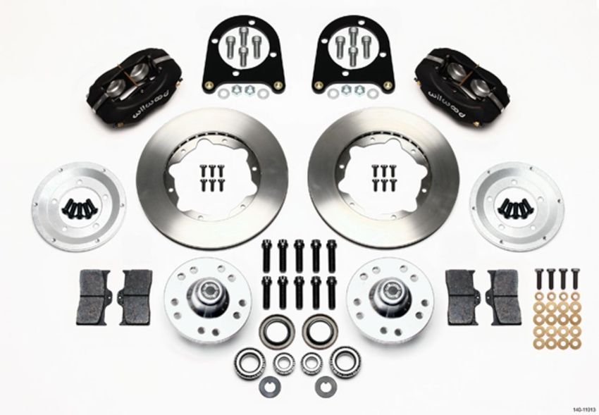 Wilwood 140-11013 Forged Dynalite Front Kit 11.00in 37-48 Ford Psgr. Car Spindle