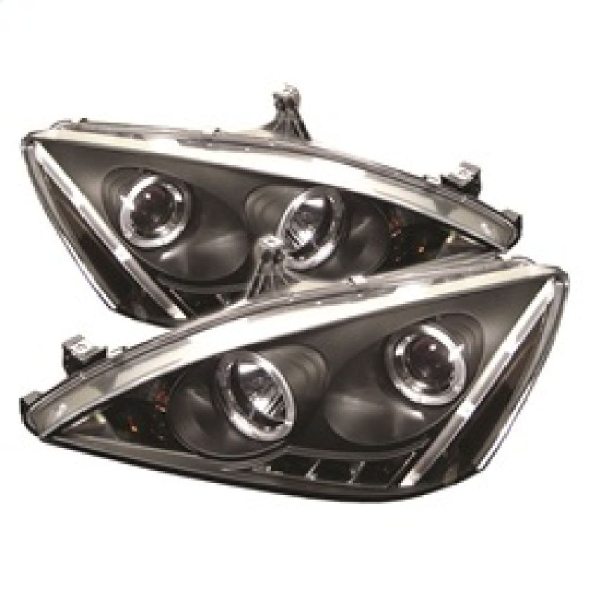 SPYDER 5010636 Projector Headlights - LED Halo - Amber Reflector - Black