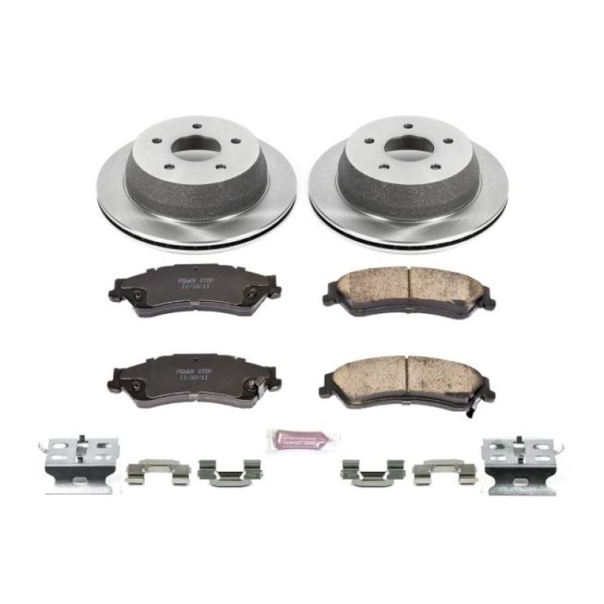 PowerStop KOE2008 OE Stock Replacement Low-Dust Ceramic Brake Pad and Rotor Kit
