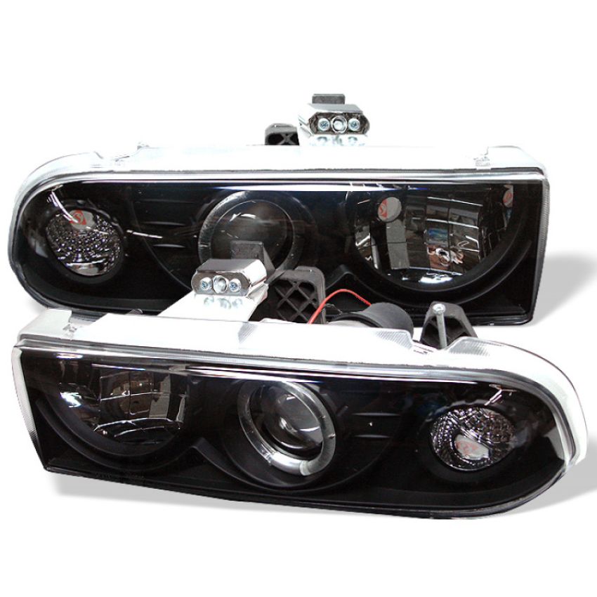 SPYDER 5009524 Projector Headlights - LED Halo - Black