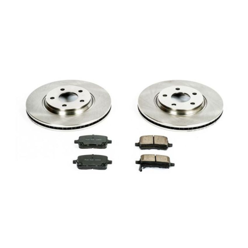 PowerStop KOE1610 OE Stock Replacement Low-Dust Ceramic Brake Pad and Rotor Kit