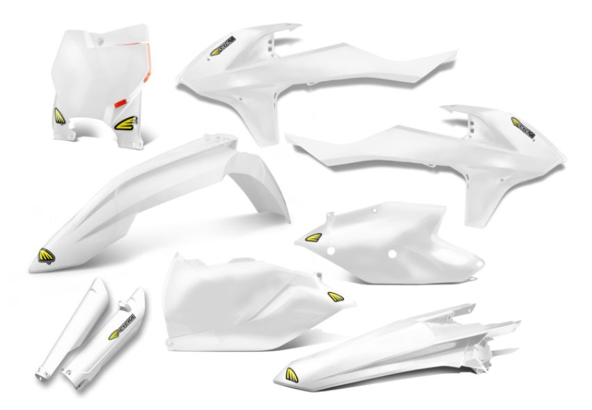 Cycra 1CYC-9317-42 16-18 KTM 125 SX Powerflow Body Kit - White