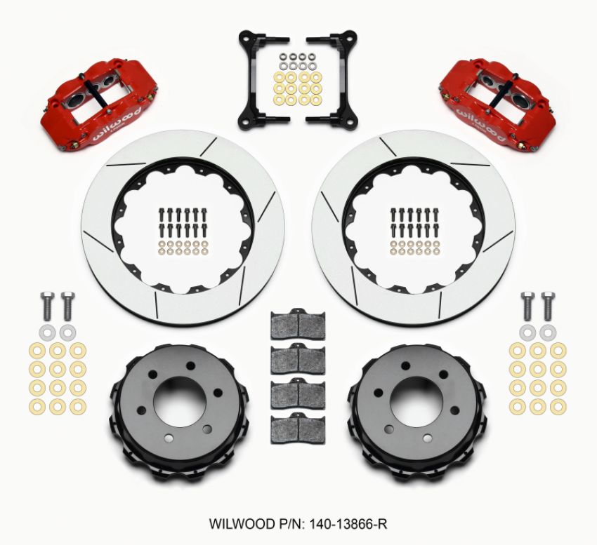 Wilwood 140-13866-R Narrow Superlite 4R RearTruck Kit 14.25in Red 2012-Up Ford F150 (6 lug)