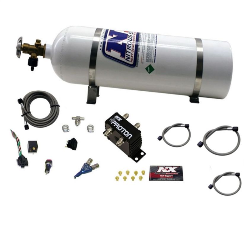 Nitrous Express 20420-15 PROTON SERIES NITROUS SYSTEM W/ 15LB BOTTLE