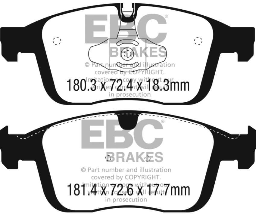 EBC Brakes DP32296C Redstuff Ceramic Low Dust Brake Pads