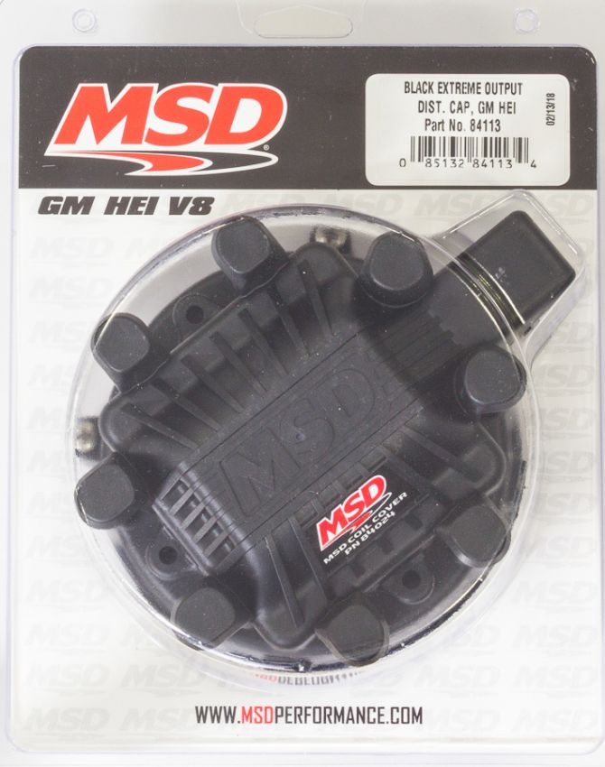 MSD IGNITION MSD84113 GM HEI Distributor Cap Black