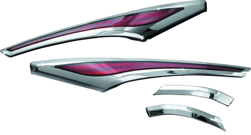 Kuryakyn 3232 L.E.D. Saddlebag Accent Swoops 12-17 GL1800 Chrome