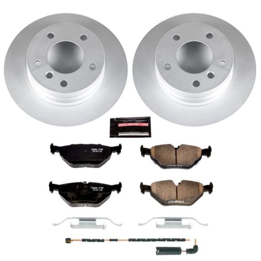 PowerStop CRK5130 Genuine Geomet Coated Rotor and Carbon-Fiber Ceramic Brake Pad Kit