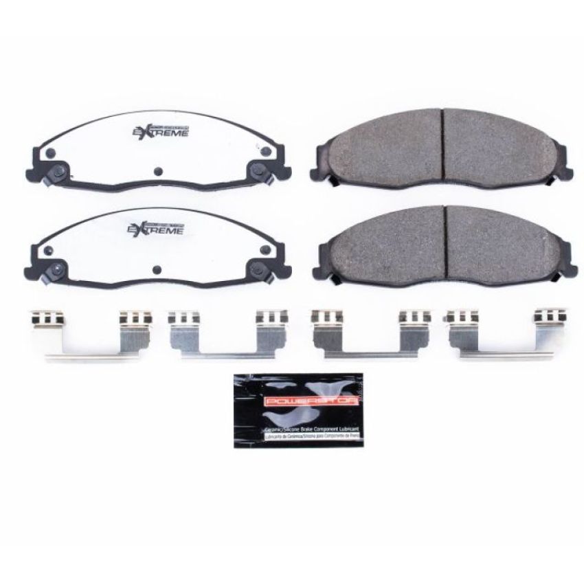 PowerStop Z26-921 PowerStop - Z26 Performance Carbon-Fiber Ceramic Brake Pads with Hardware Kit