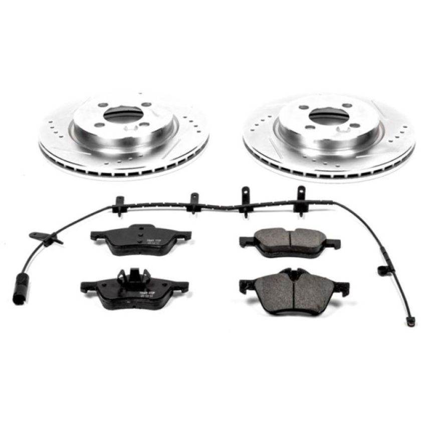PowerStop K5780 Z23 Daily Driver Carbon-Fiber Ceramic Brake Pad and Drilled & Slotted Rotor Kit