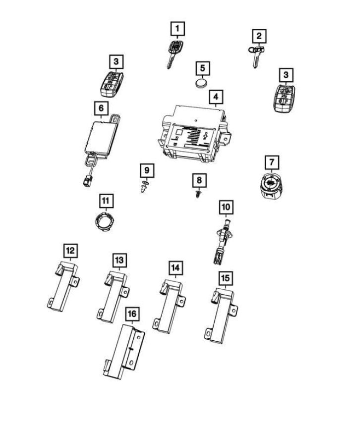 Mopar 68399889AA KEY, Blank