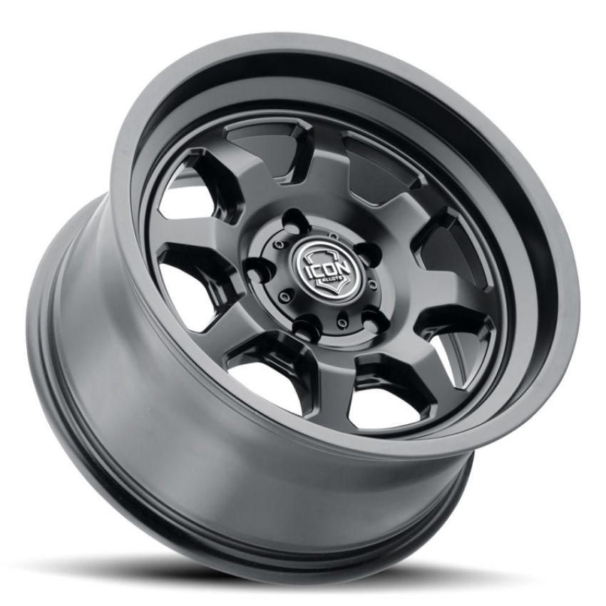 ICON 8117858347SB Nuevo 17 X 8.5 6 X 5.5 0mm Offset 4.75in BS Satin Black
