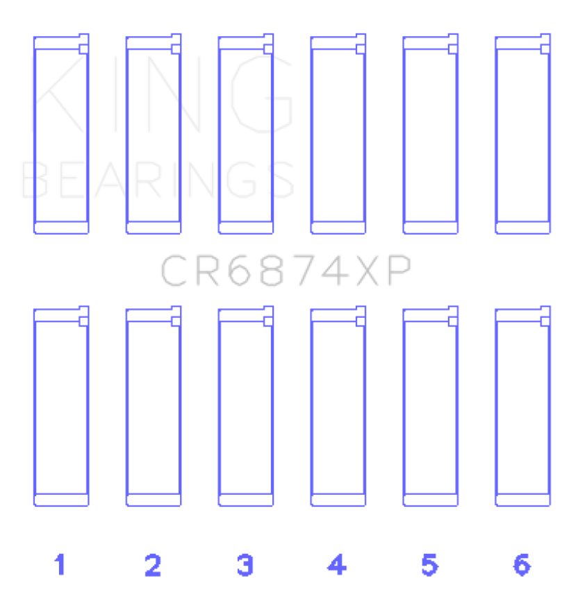 King Subaru EZ30/EZ30D (Size STDX) Performance Rod Bearing Set