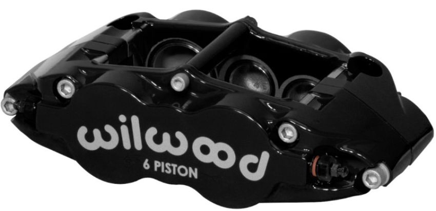Wilwood 120-14540-BK Caliper-Forged Narrow Superlite 6R-L/H - Aluminum 1.75/1.25in/1.25in Pistons - 1.10in Rotor
