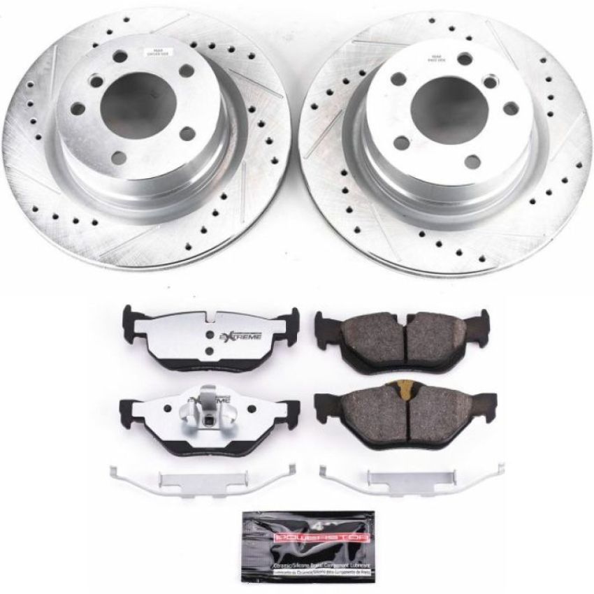 PowerStop K6348-26 Z26 Street Performance Ceramic Brake Pad and Drilled & Slotted Rotor Kit