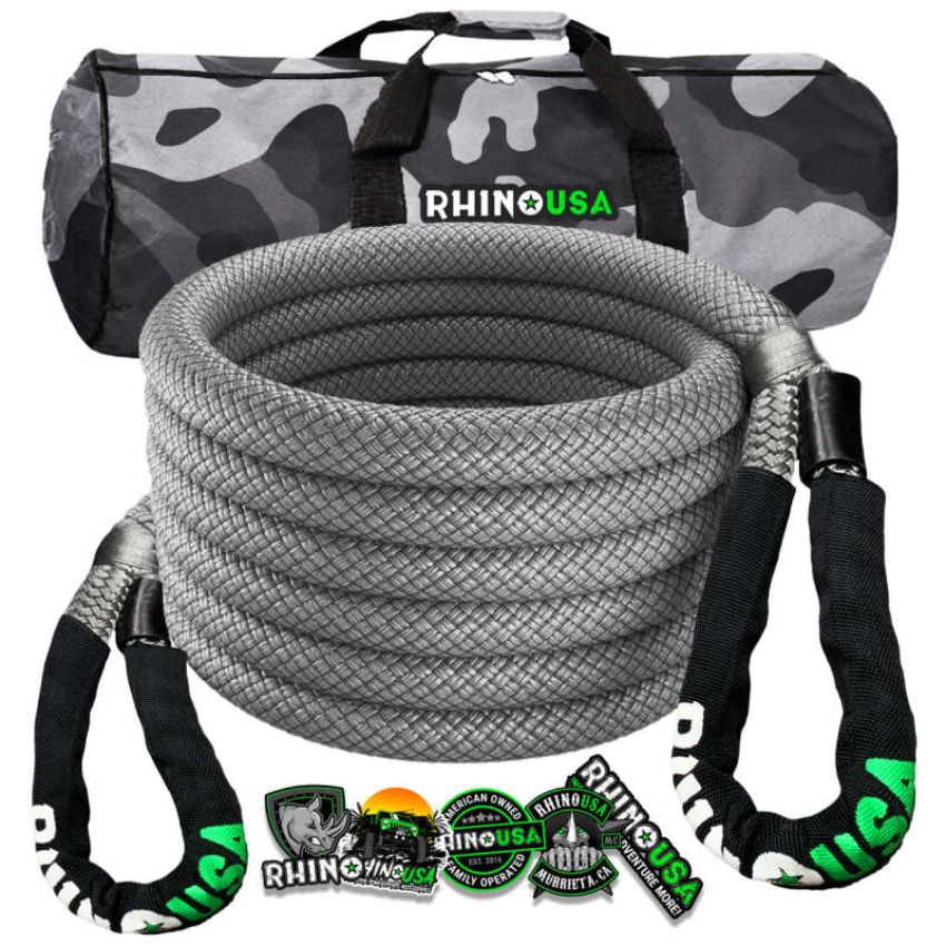 Rhino USA KROPE-78X20-GRY Kinetic Energy Recovery Rope (7/8In X 20Ft) Gray