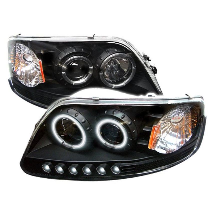 SPYDER 5010292 1PC Projector Headlights - CCFL Halo - Black