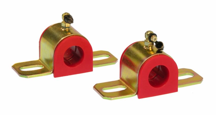 Prothane 19-1208 Universal 90 Deg Greasable Sway Bar Bushings - 15/16in - Type B Bracket - Red
