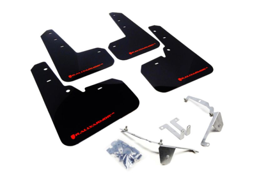 Rally Armor MF26-UR-BLK/RD Black Mud Flap/Red Logo