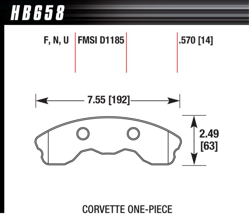 Hawk Performance HB658F.570 HPS Disc Brake Pad