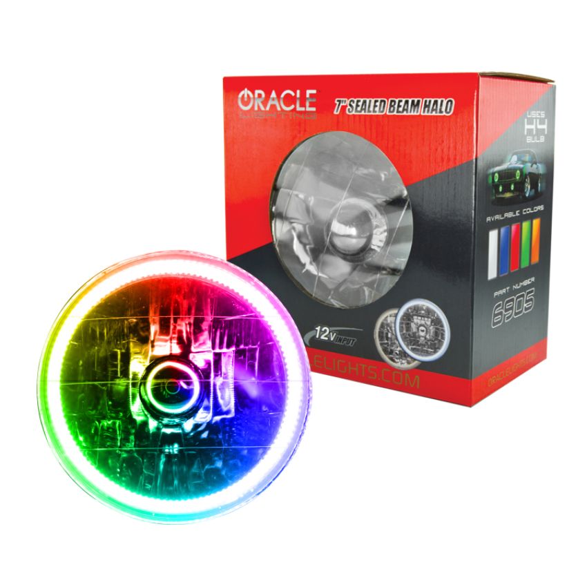 Oracle Lighting 6905-333 Pre-Installed Lights 7 in. Sealed Beam, ColorSHIFT