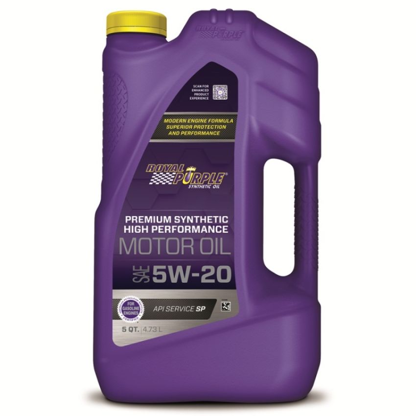 Royal Purple 53520 Premium Synthetic High Performance Multi-Grade 5W-20 Motor Oil - 5 Quart