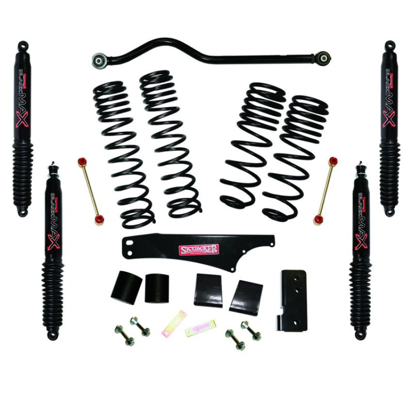Skyjacker JK35BPBLT 2007-2018 Jeep Wrangler JK 2 Door 4WD Long Travel 3.5in-4in Lift Kit w/Black Max Shocks