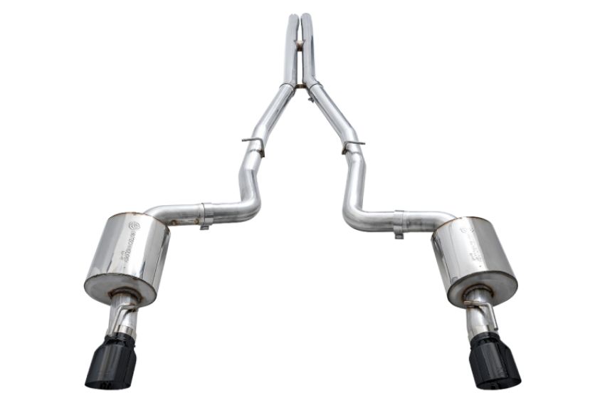 AWE Tuning 3020-33070 2015+ Dodge Charger 6.4L/6.2L Non-Resonated Touring Edition Exhaust - Diamond Blk Tips