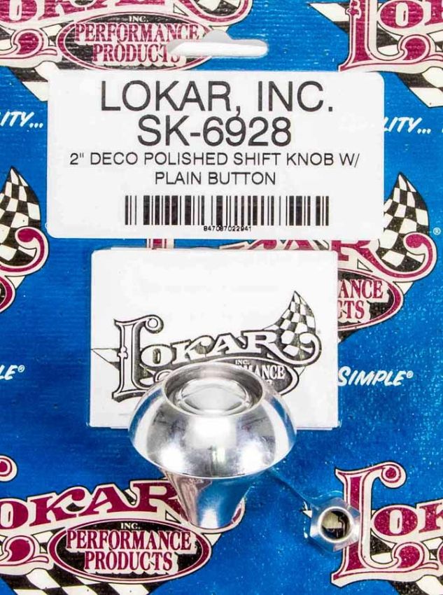 LOKAR LOKSK-6928 2in Shift Knob Deco Polished w/Button