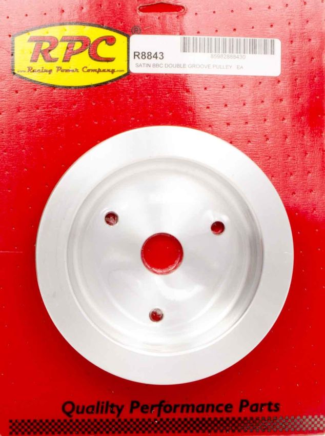 RACING POWER CO-PACKAGED RPCR8843 BBC SWP 2 Groove Lower Pulley Satin