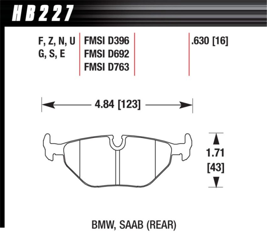 Hawk Performance HB227F.630 HPS Disc Brake Pad
