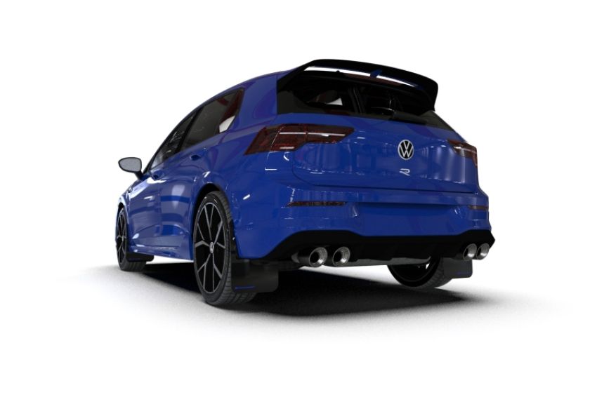Rally Armor MF80-UR-BLK/BL Black Mud Flap/Blue Logo