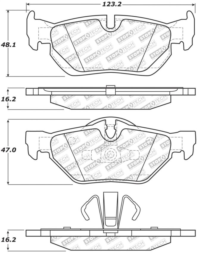 Stoptech 305.12670 Street Select Brake Pads - Front
