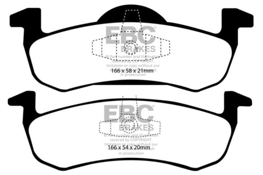 EBC Brakes DP61804 6000 Series Greenstuff Truck/SUV Brakes Disc Pads