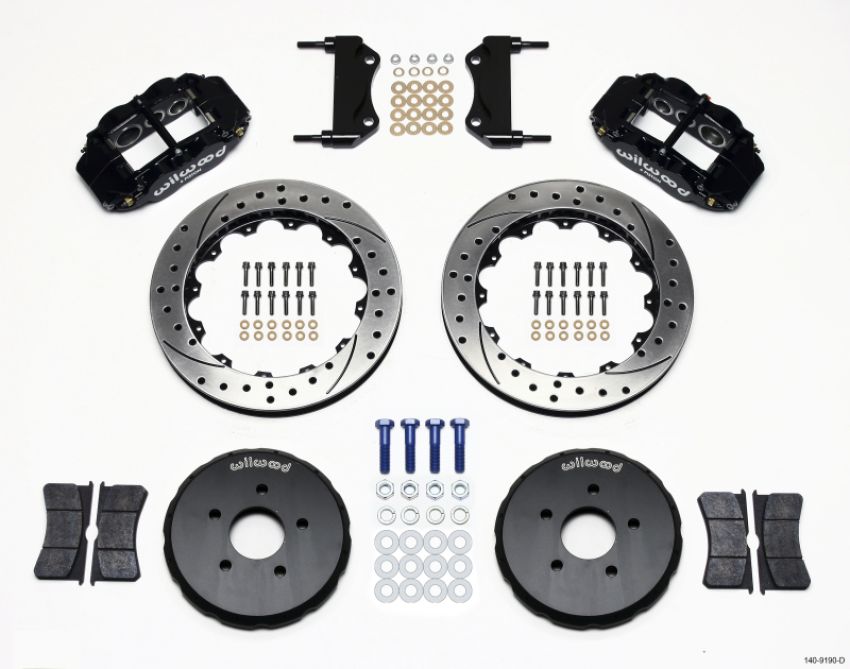 Wilwood 140-9190-D Narrow Superlite 6R Front Hat Kit 13.06in Drilled Nissan 350Z/Fiti G35